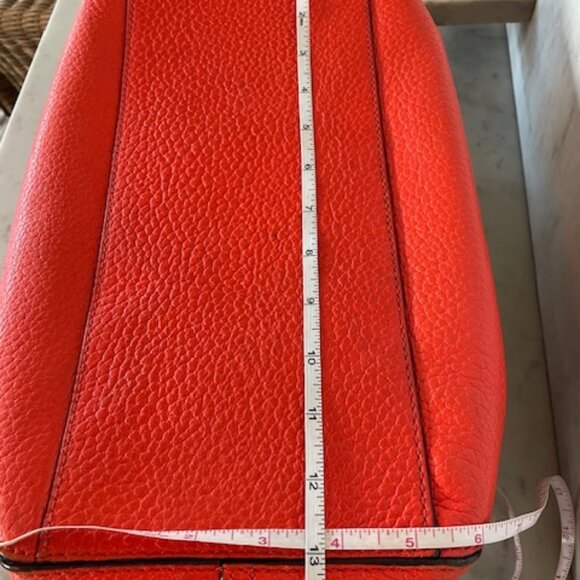 KATE SPADE Orange Leather Stevie Southport Avenue Flame Satchel - Picture 16 of 17